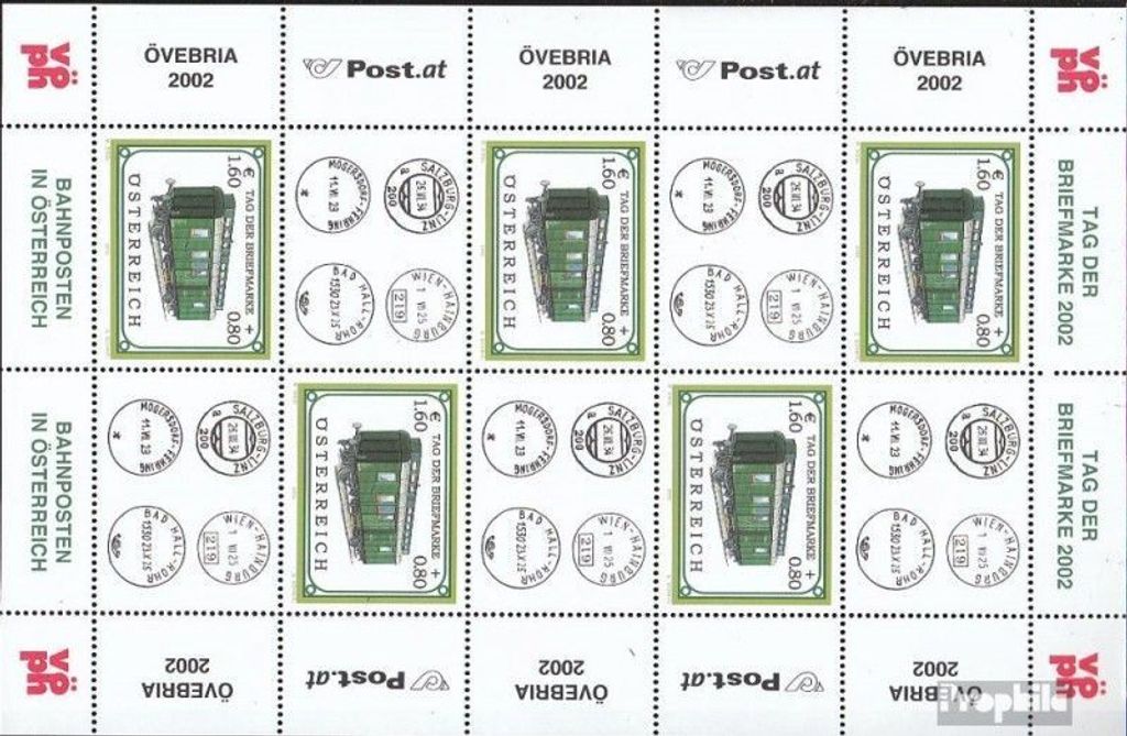 Briefmarken Österreich 2002 Mi 2380Klb Kleinbogen (kompl.Ausg.) gestempelt Tag der Briefmarke
