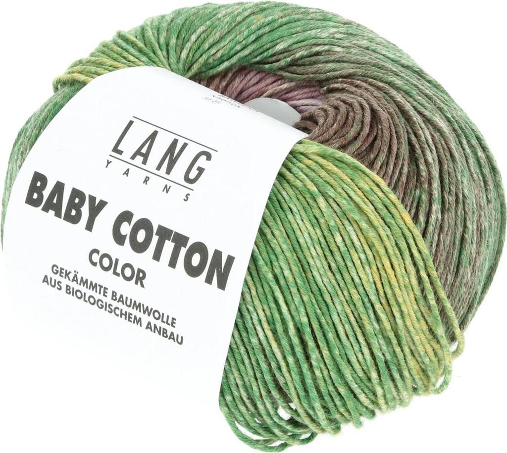 Lang Yarns - Baby Baumwolle Color 0152 grün gelb braun