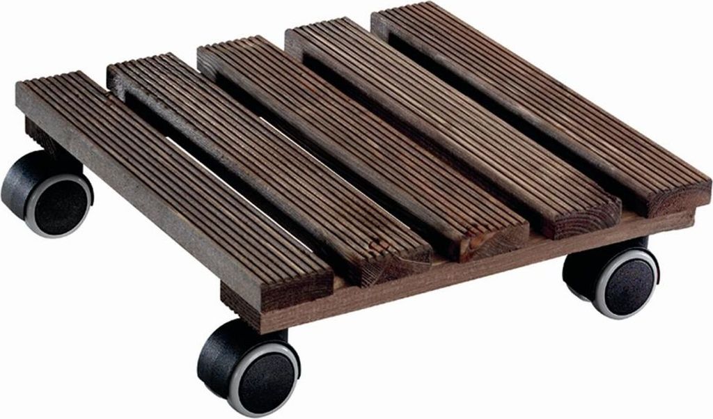 Multiroller PALISANDER nature 28 x 28 cm 4 roulettes Image du produit 
