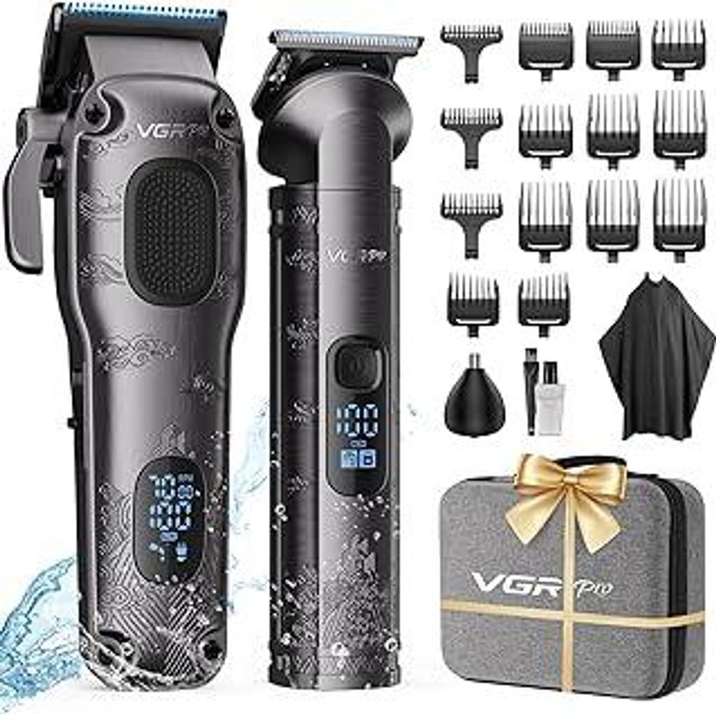 Vgrpro Haarschneidemaschine für Männer Professionell, Kabellose Haarschneidemaschine profi zum Haareschneider, Haarschneider Herren und Trimmer S...
