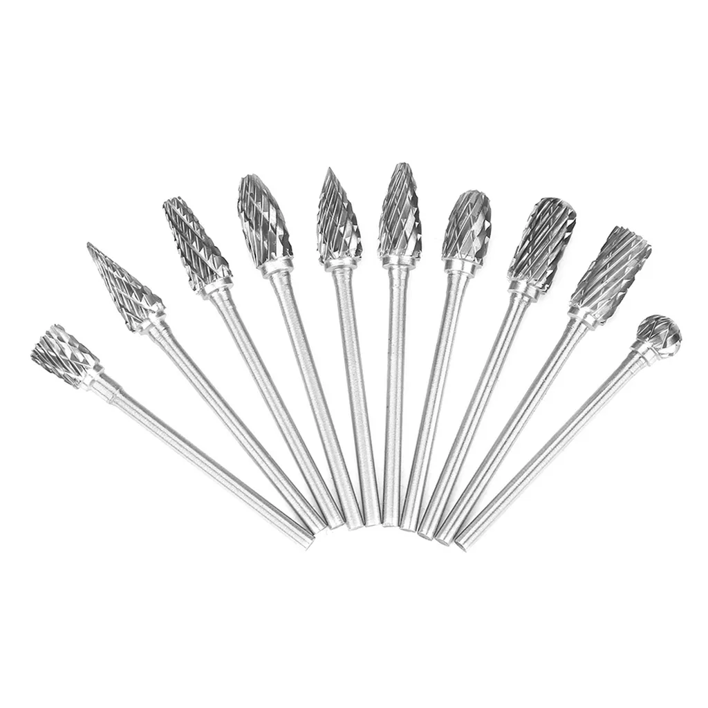 Offerta Set 10 Frese Tungsteno 3x6mm - Taglio Incrociato per Metallo