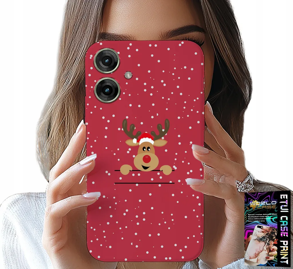 Custodia Motorola Moto G55 Natale: Edizione Speciale Renna + Vetro