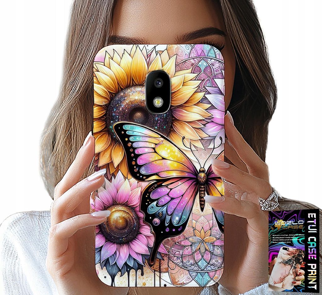 Hülle Für Samsung Galaxy J5 2017 - Sonnenblume Mit Schmetterling, Hülle + Folie