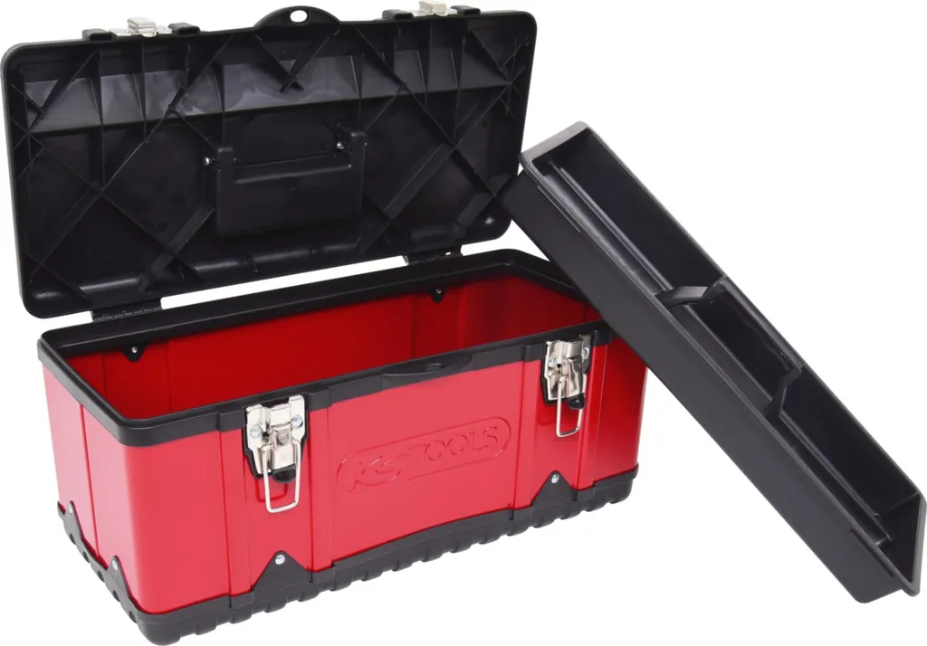 Boîte à outils bi-matière robuste KS TOOLS 850.0350 - Acier et Plastique