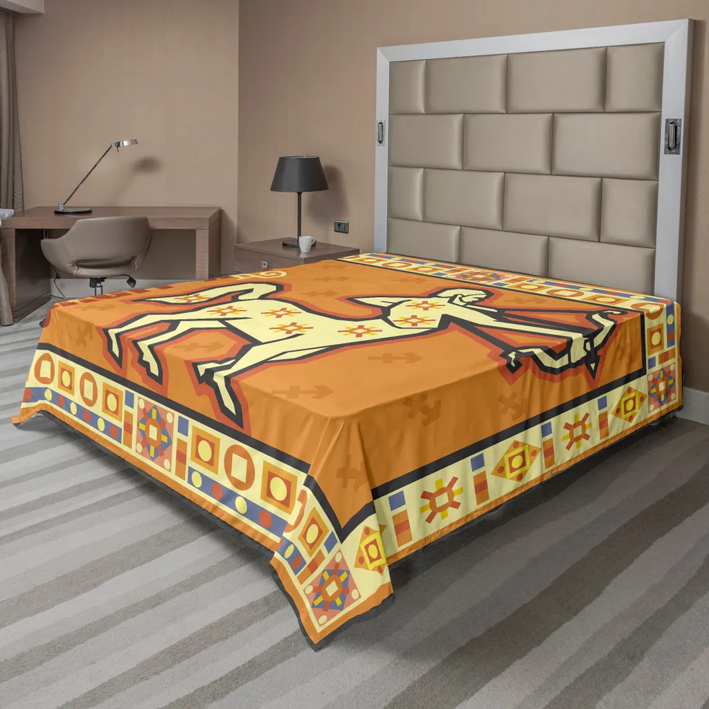 Lenzuolo Piano ABAKUHAUS Arancio Giallo 266x260 - Oroscopo e Astri - 1