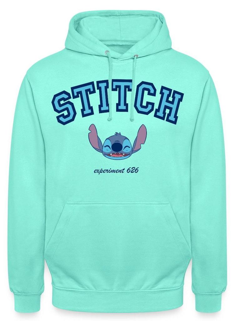 Lilo & Stitch Experiment 626 Uni Hoodie, XXL, Mint