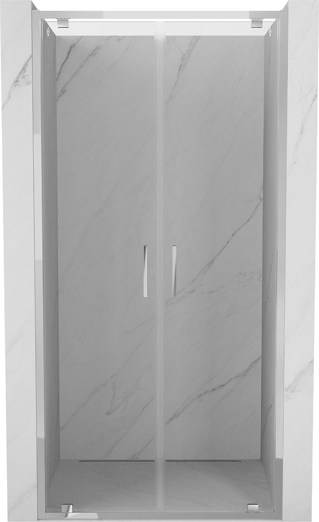 Mexen Exo Dusch-Doppeltüren 80 cm, transparent, Chrom - 8182-080-000-01-00