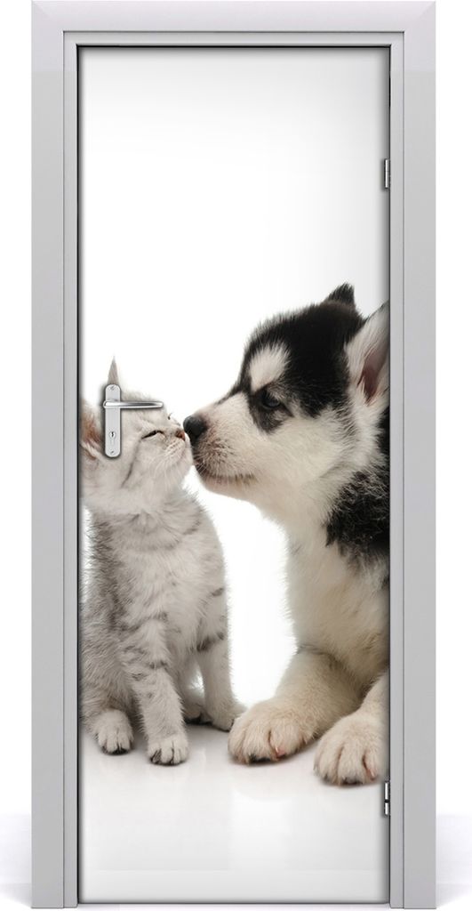 Tulup Türaufkleber 75x205 cm Dekorative Aufkleber Selbstklebend Wasserdichte Tapete Abnehmbar Schlafzimmer Wohnzimmer Wohnkultur - Hund und Katze ...