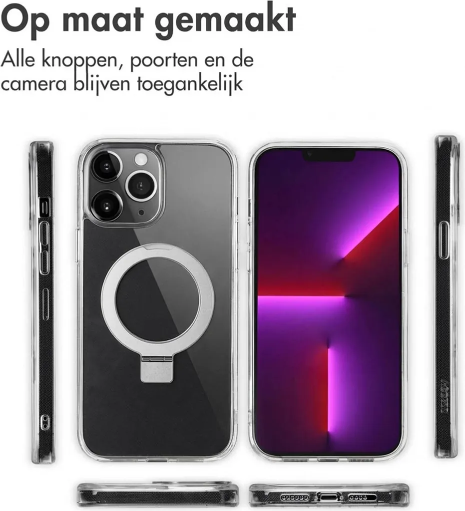 Custodia Magnetica Per IPhone 13 Pro Max Con Supporto Invisibile - Antishock Porpora