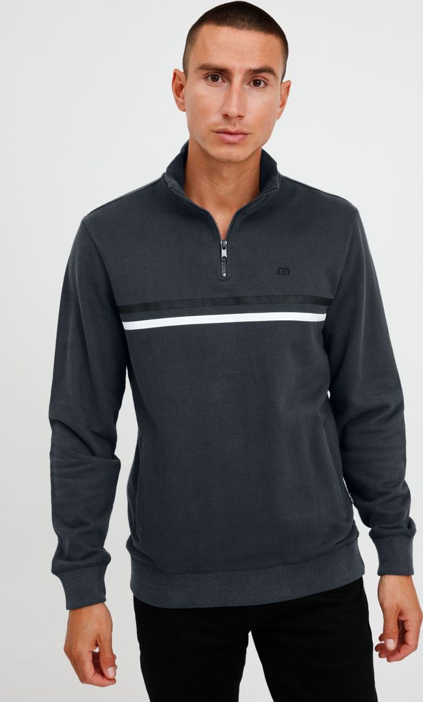 BLEND BHJannes Troyer Herren Sweatshirt Pullover Sweater mit Stehkragen aus 100% Baumwolle