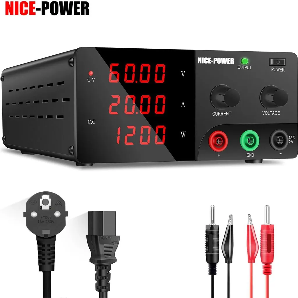 Alimentation stabilisée réglable de table 1200W pour ateliers et SAV