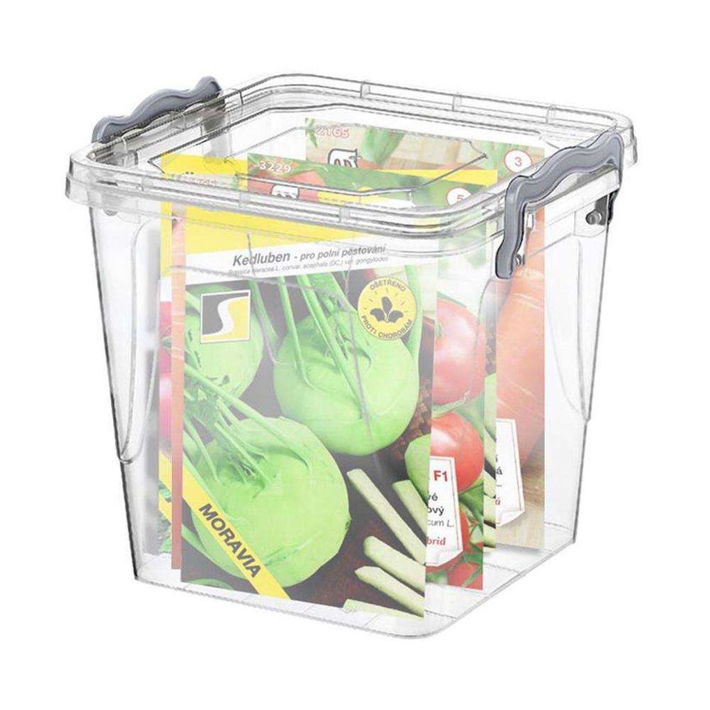 Orion Group Scatola Portaoggetti Con Coperchio A Scorrimento, 10 Litri, Plastica Trasparente, Per Alimenti E Dispensa, 35x19,5x23 Cm