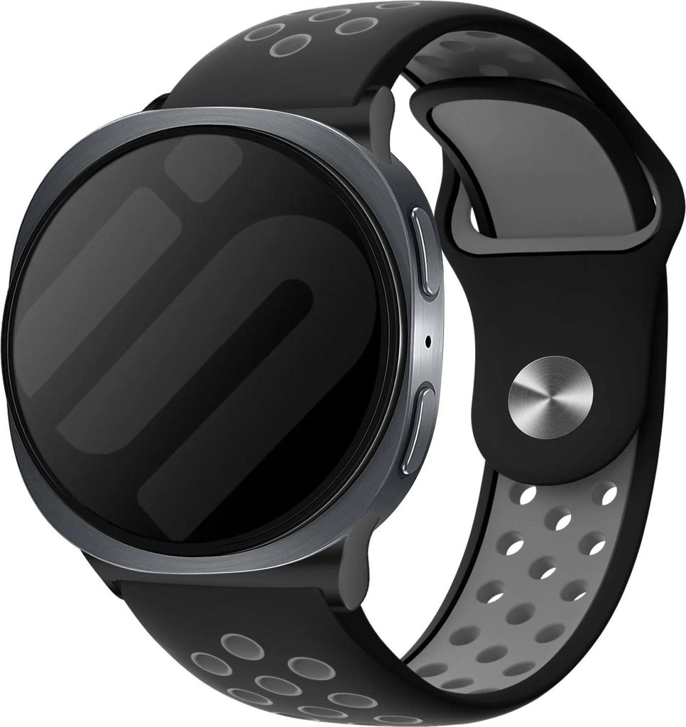 Strap-it Silikon-Sportband mit Schnappverschluss - passend für Samsung Galaxy Watch 8 - 40mm / Galaxy Watch 8 - 44mm / Galaxy Watch 8 Classic (sch...