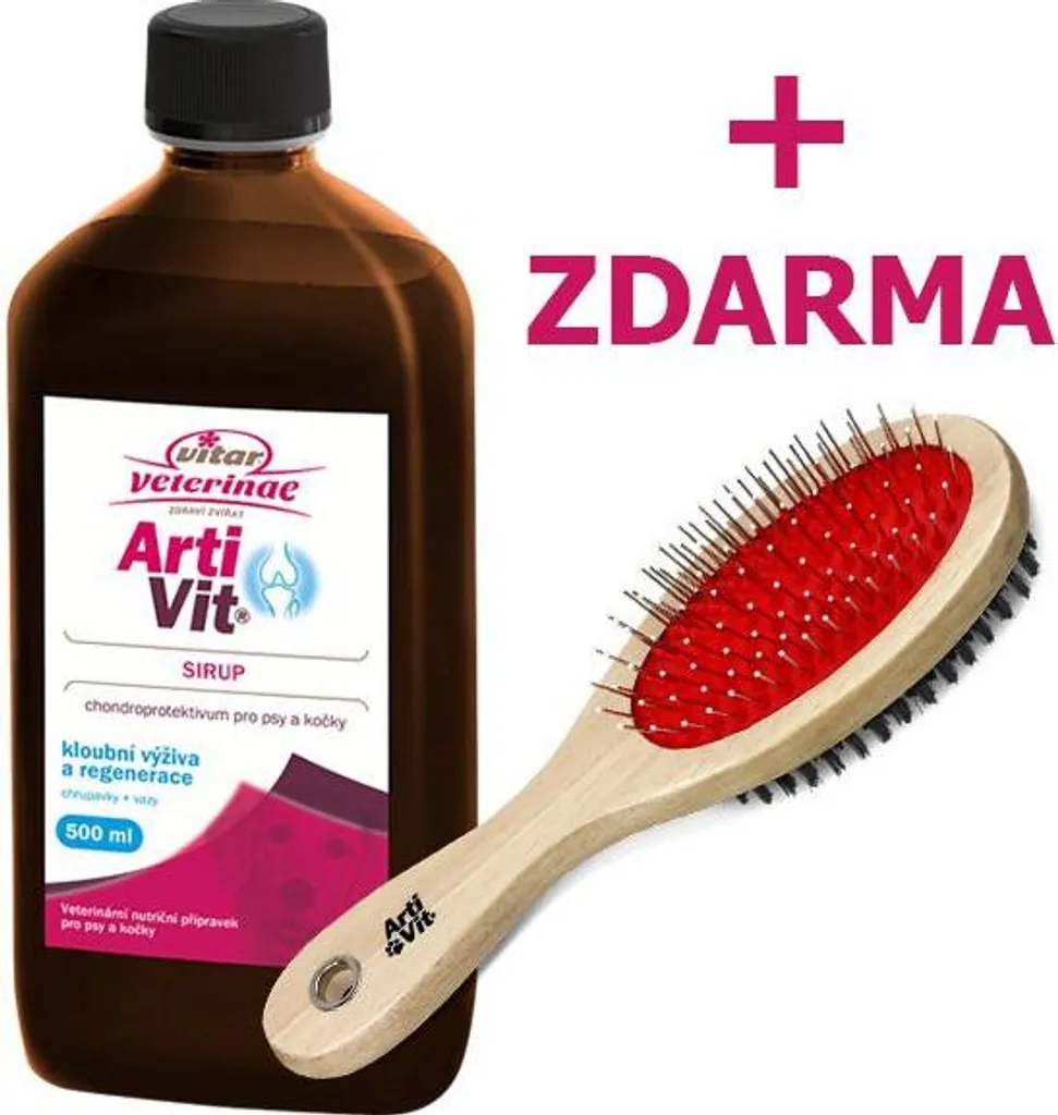 VITAR Veterinae ArtiVit Sciroppo 500ml per Cani + Spazzola Omaggio
