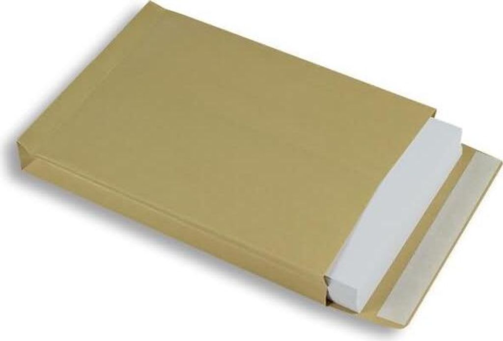 Faltentaschen 250x353x40mm B4 130g/qm haftklebend VE=250 St. braun