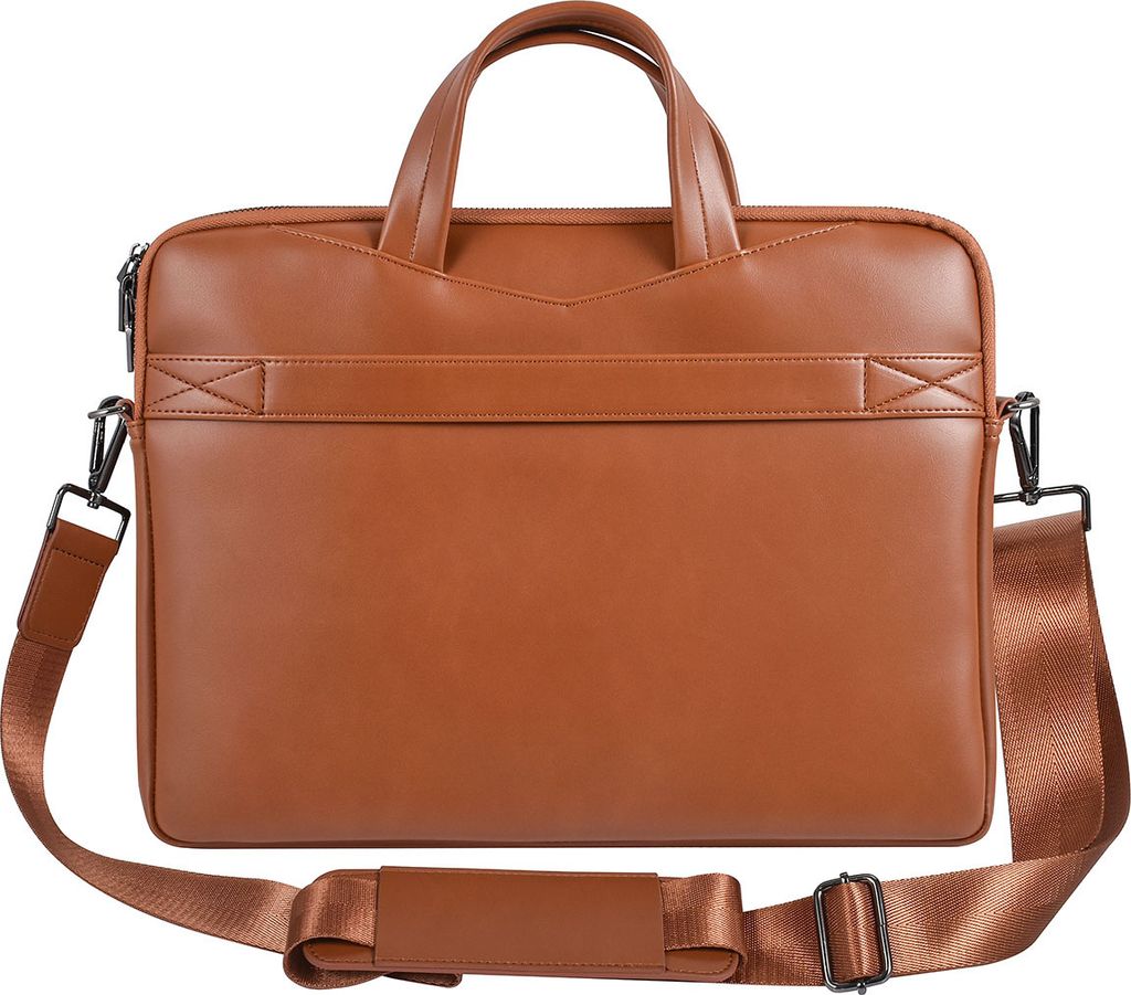 UNIQ Accessory 15.6 inch Leather Laptop Bag - Brown