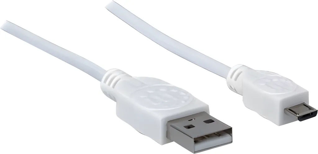 Cavo Bianco Manhattan USB Micro-B 1.8m - Stile e Ricarica Perfetta