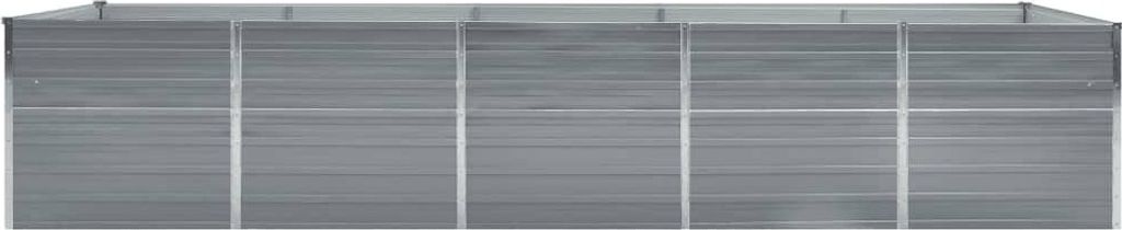 vidaXL Garten-Hochbeet Verzinkter Stahl 400×80×77 cm Grau Produktbild 4