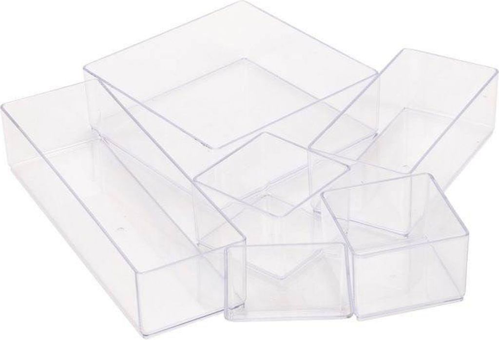 Transparenter Acryl-Getränke-Organizer – 5 Fächer, Drehbar, 30,5x20,3x8,9 Cm, Für Küche & Kühlschrank