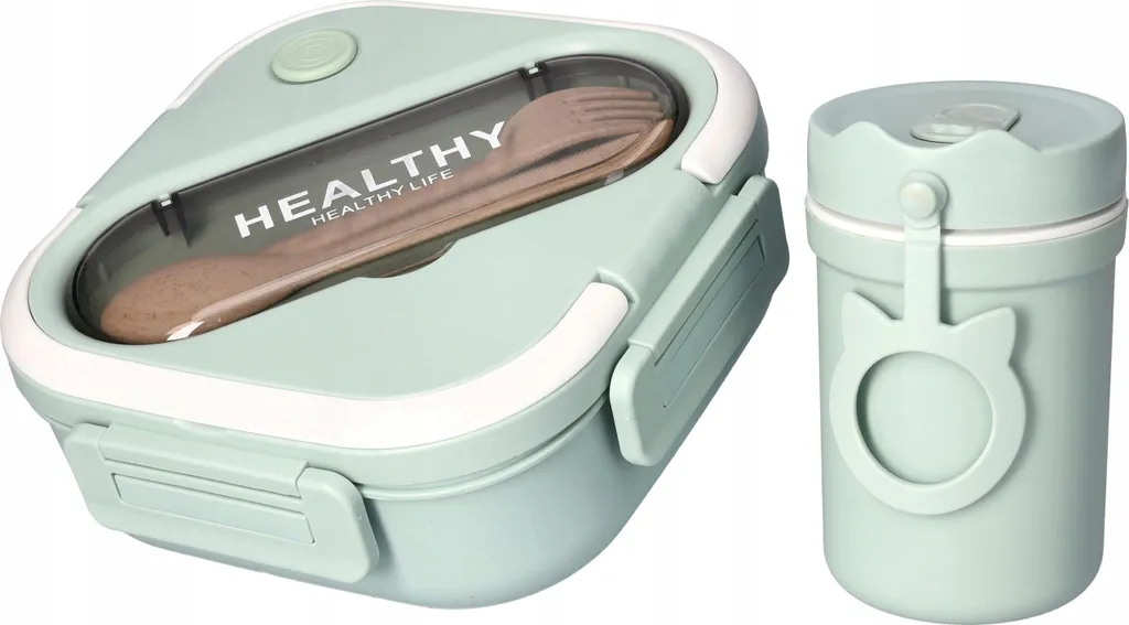 Kit Lunchbox Professionale 1300ml + Tazza 330ml Verde | Alta Resistenza