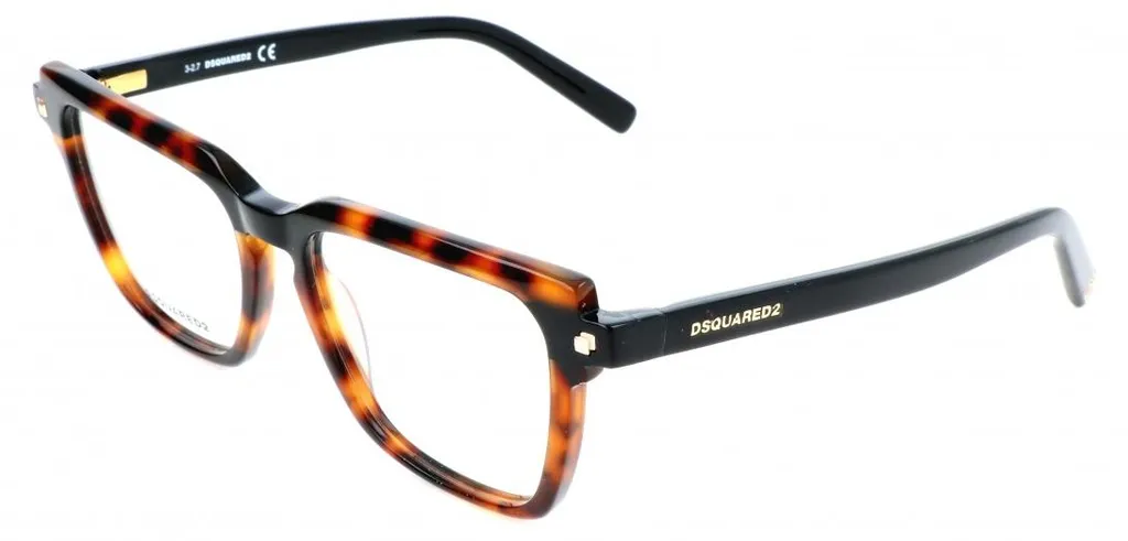 Monture de lunettes de vue rectangulaire Dsquared2 DQ5259 Havana