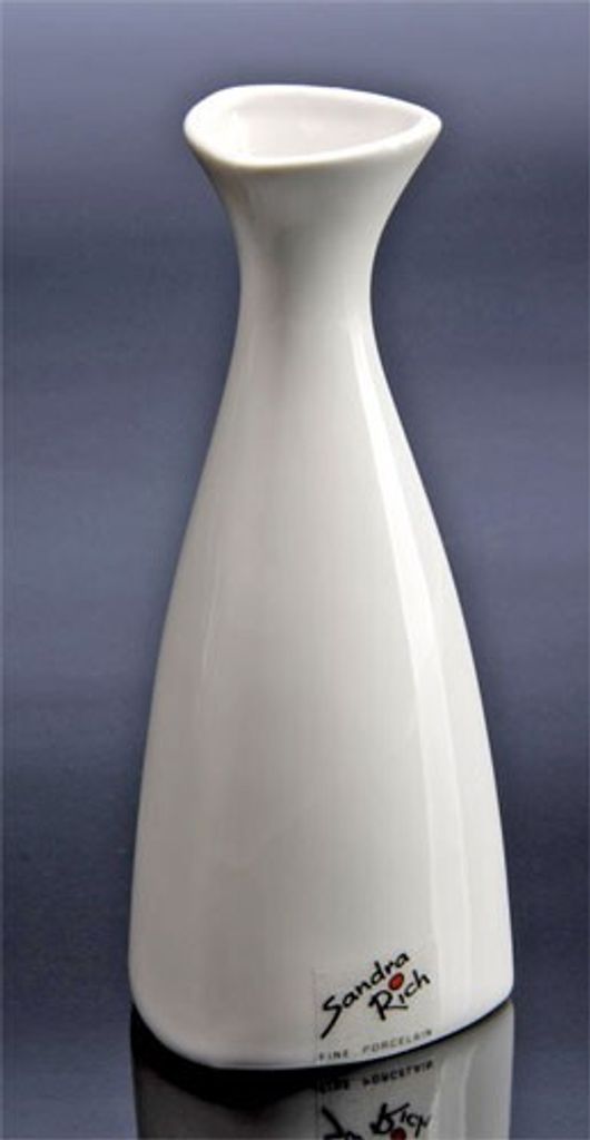 SANDRA RICH, Porzellan- VASE "TRIANGLE" 14cm. Vase Creme Produktbild 