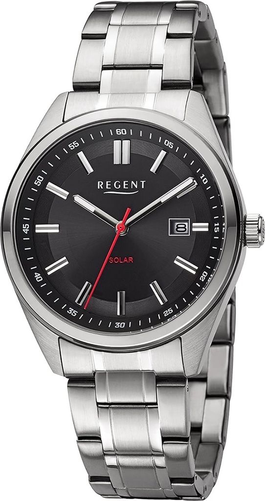 Regent Metall Herren Uhr Armbanduhr Quarz silber Metallarmband D2URF1540