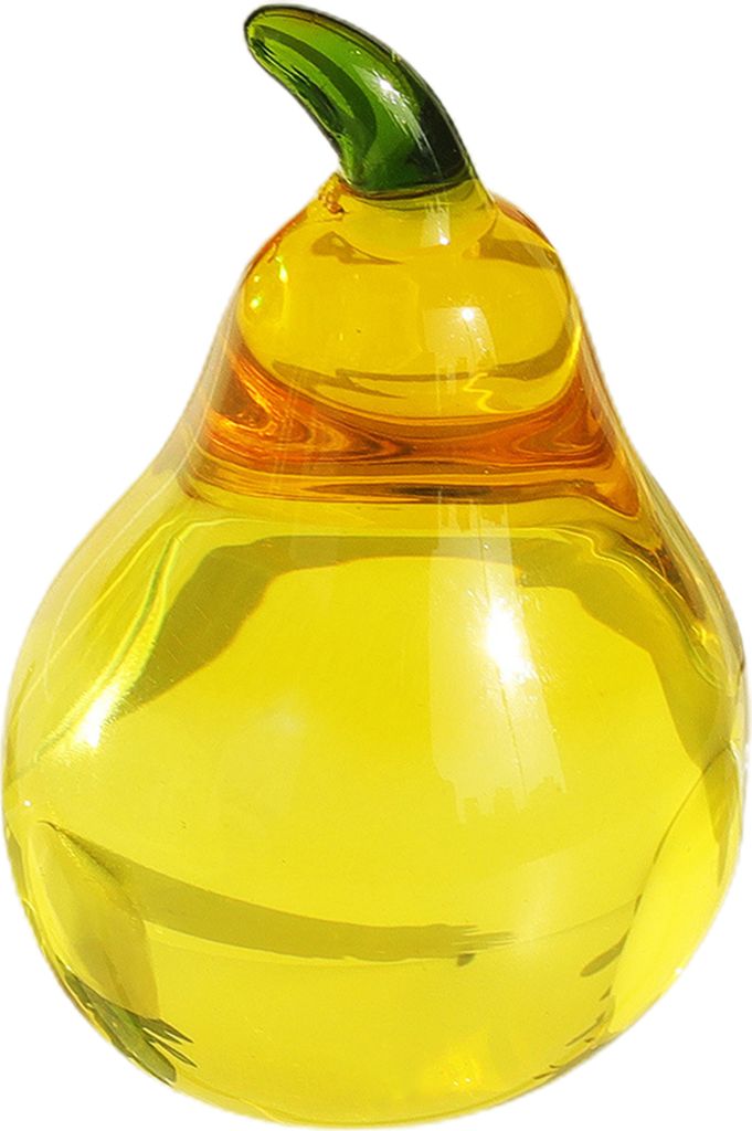 Kunstkristall-Obstfigur, klares Glas, Erdbeere, Ananas, Kaki, Zitrone, Banane, Statue, Skulptur, Briefbeschwerer, Schreibtisch-Dekoration, Ornament...
