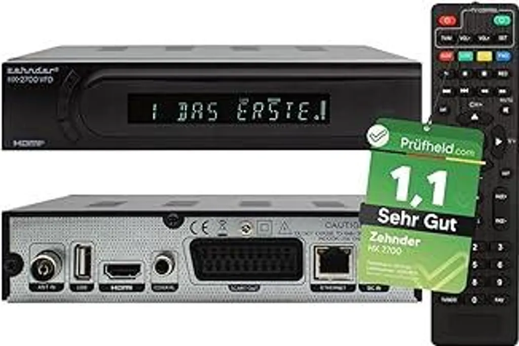 Zehnder HD 2700 Decoder TV Ibrido Registra Programmi Display VFD