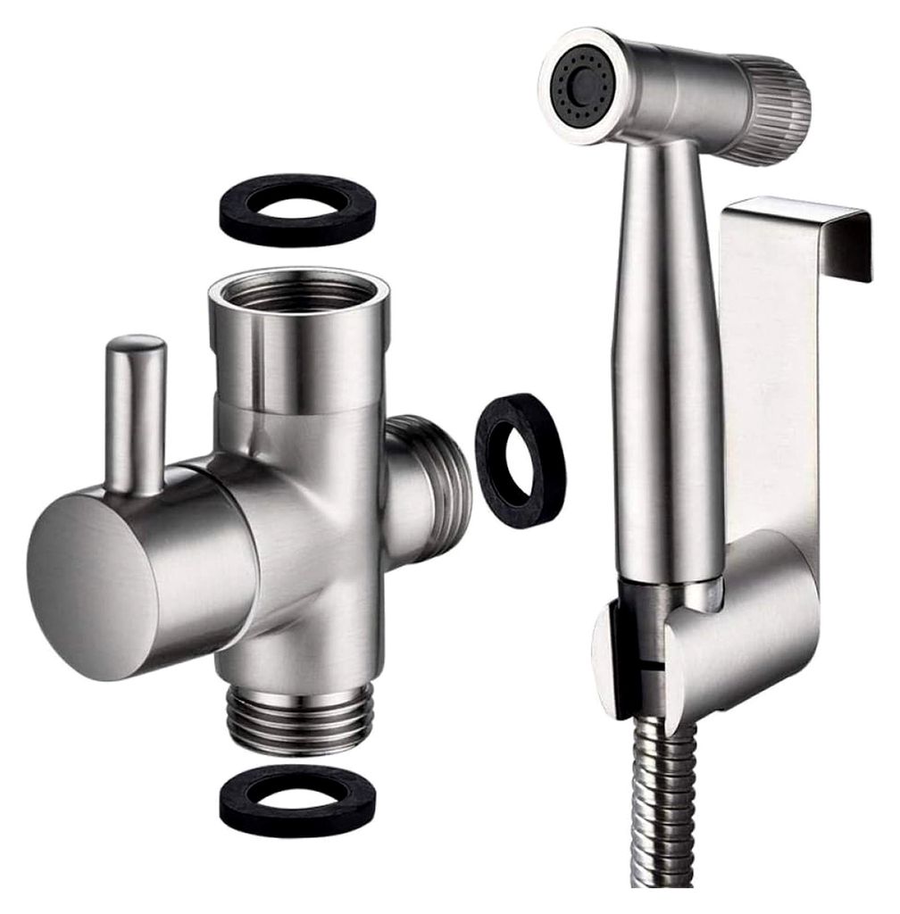 HandheldSprayer-Set HandheldKitSprayer-Set Stoffwindel-Sprayer-Wasserhahn aus Edelstahl – Toilettenspül-Sprühpistole aus Edelstahl 304 mit Eins...