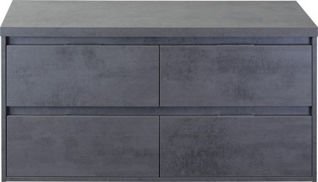Waschtischunterschrank Sanox Porto Frontfarbe beton anthrazit BxHxT 120 x 59 x 50 cm
