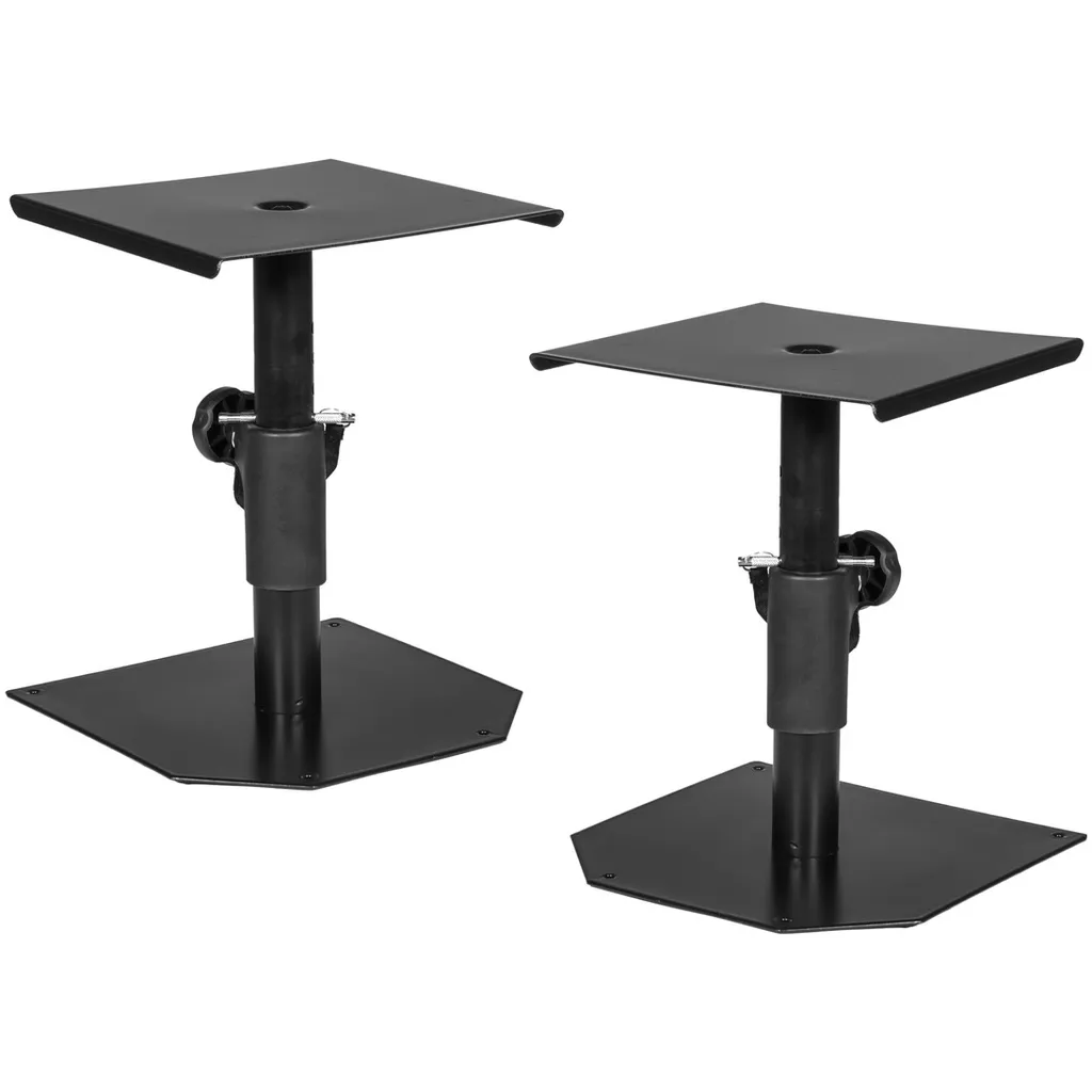 Support Enceinte OMNITRONIC MOTI-1 en Acier Noir - Pack de 2 Stables