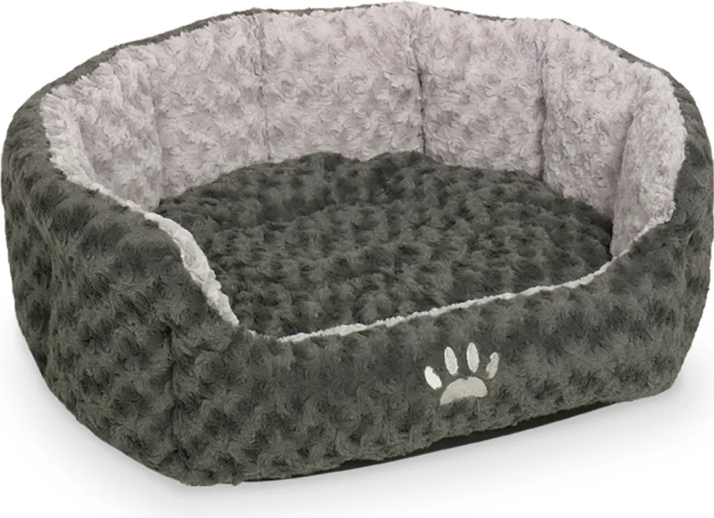 Panier Nobby SEOLI ovale 55x50x21 cm gris foncé pour petit chien et chat