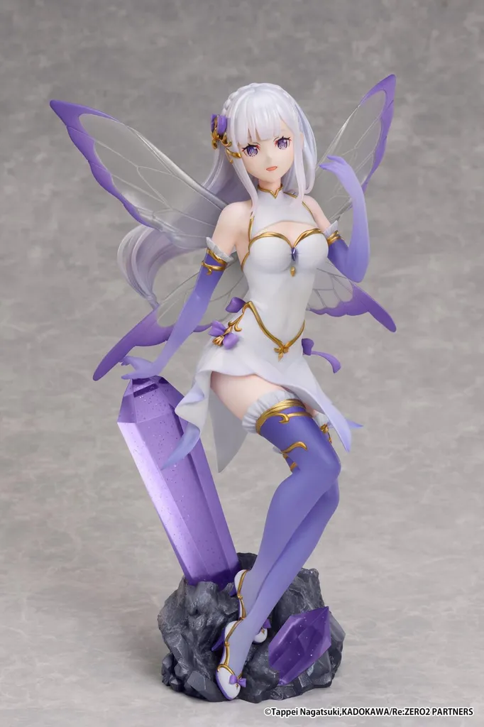 Statue Emilia 24 cm Re:Zero Jewel Princess en PVC avec socle décoré