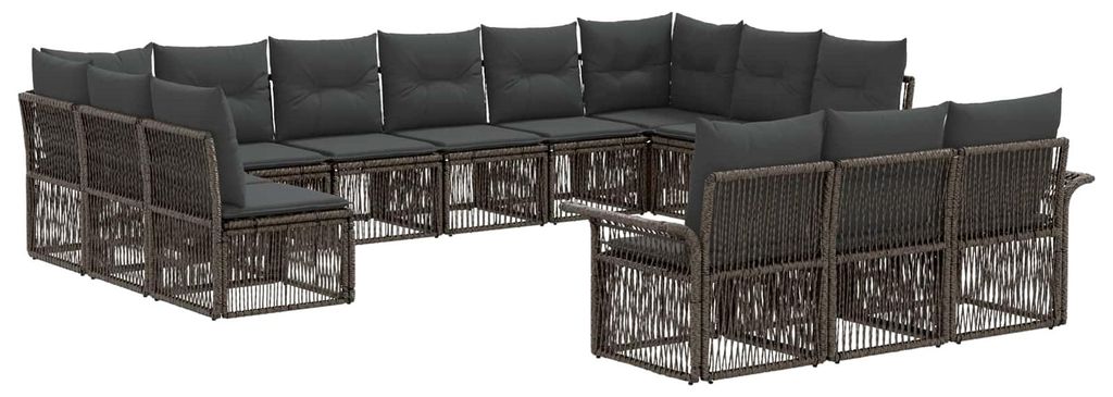 Möbel Gartensofa-set 13 pcs Grau Poly-Rattan - Gartenmöbelgarnituren CC1296