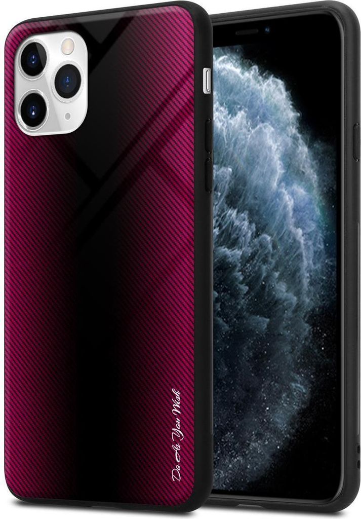Cadorabo Hülle für Apple iPhone 11 PRO Schutz Hülle in Pink Handyhülle TPU Etui Cover Case Tempered Glas