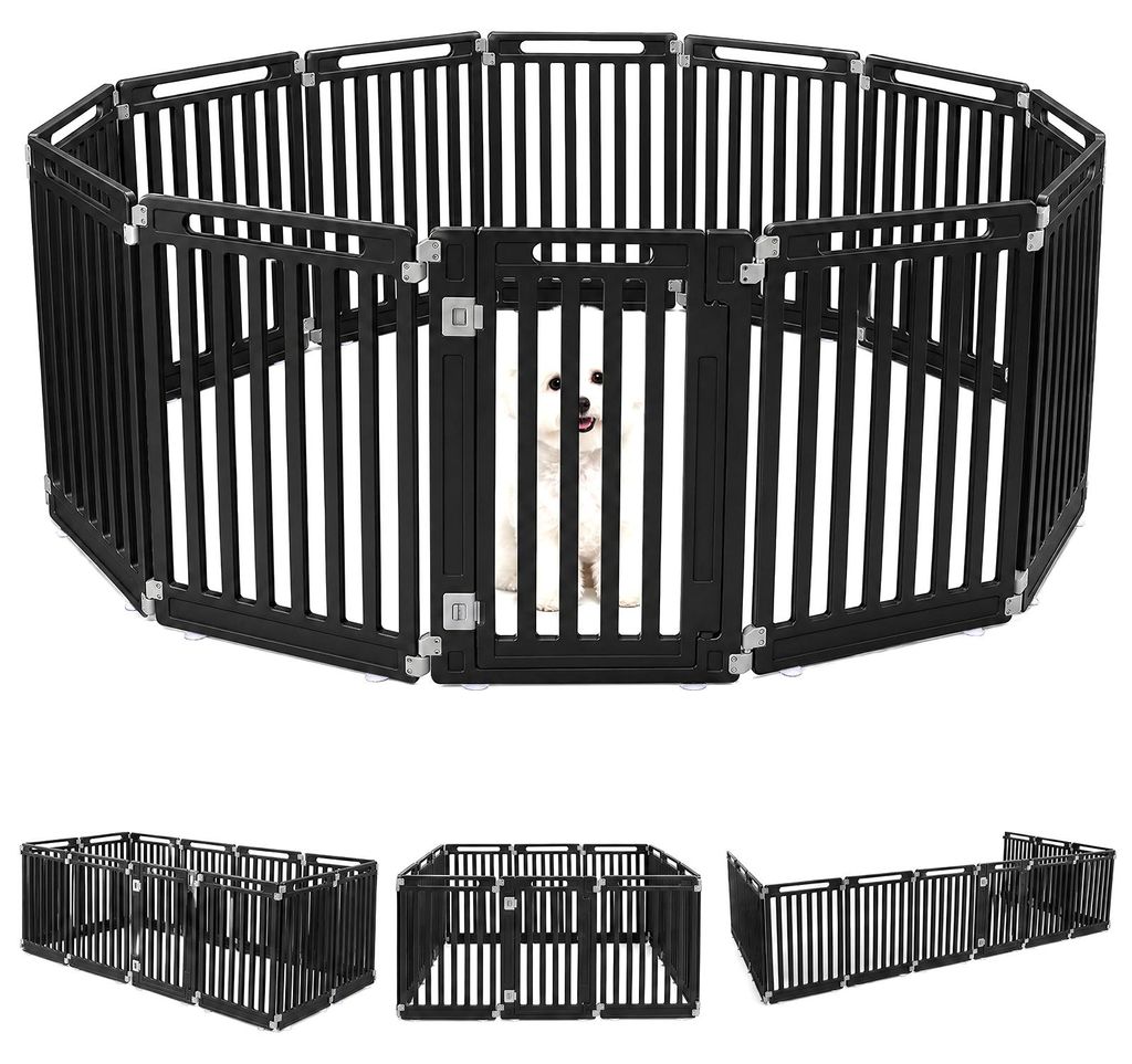 COSTWAY, jaula plegable para cachorros, valla para perros Imagen del producto 