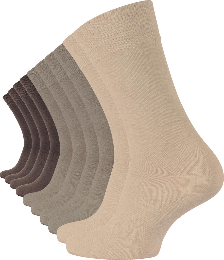Cotton Prime 10 Paar Business Socken Prime Cotton 43-46 braun