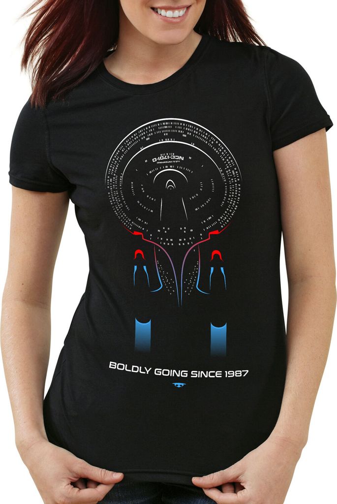 style3 Next Generation Damen T-Shirt trek trekkie enterprise, Größe:2XL