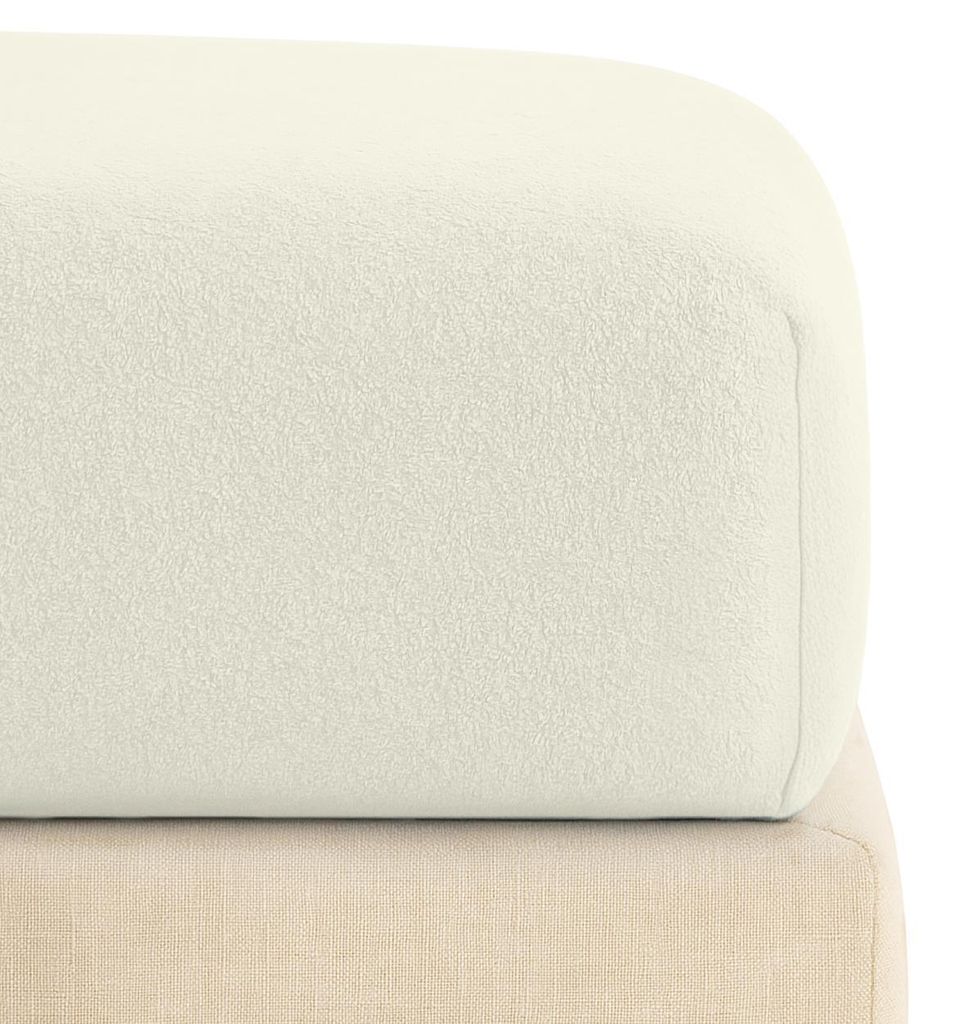 Frottee-Spannbettlaken 80x160x15 cm Creme Produktbild 