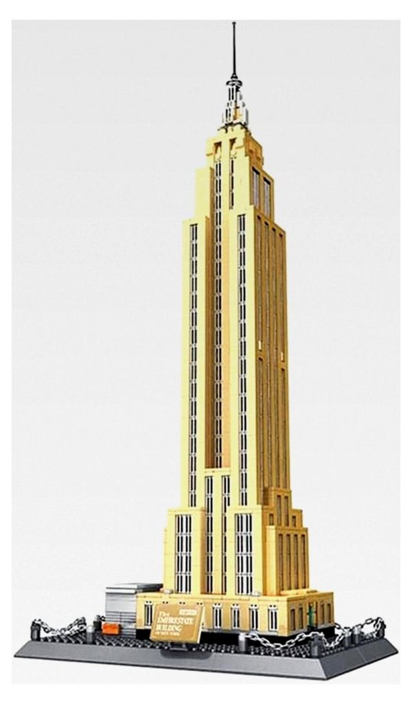 Wange – Empire State Building, New York aus Klemmbausteinen mit 1995 Bauelementen. Kompatibel mit anderen Klemmbausteinen. Lieferung in Originalv...