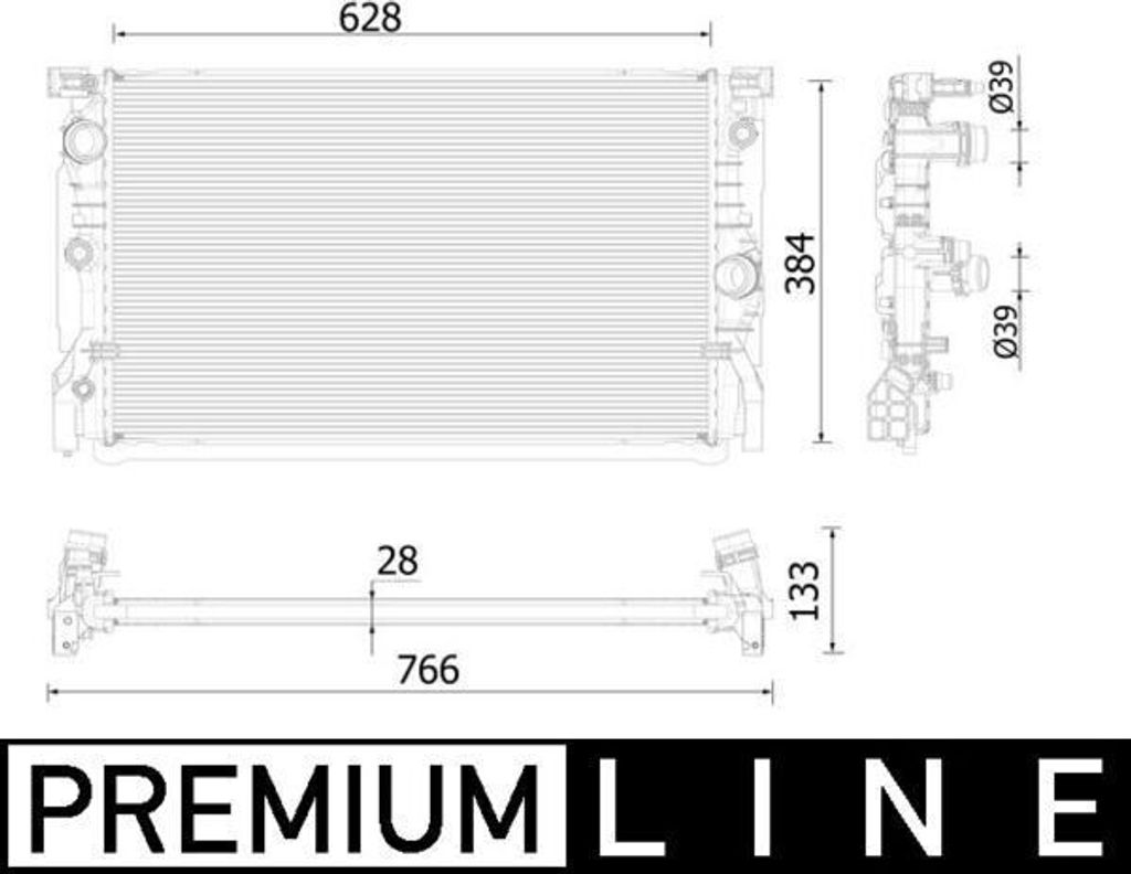 MAHLE CR 2324 000P Kühler Wasserkühler Motorkühler für BMW 7 (G11, G12) 8 Gran Coupe (G16, F93) 8 Coupe (G15, F92)