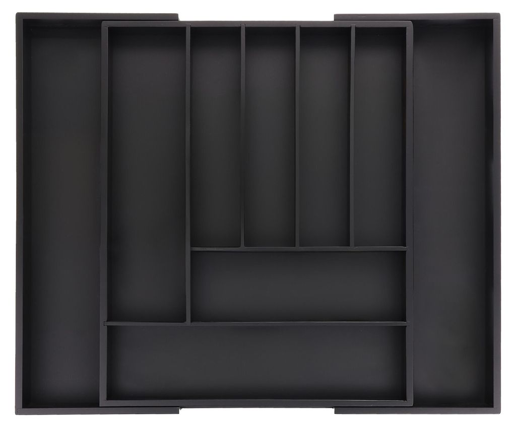Relaxdays Besteckkasten ausziehbar, Bambus, HBT: 5 x Produktbild 