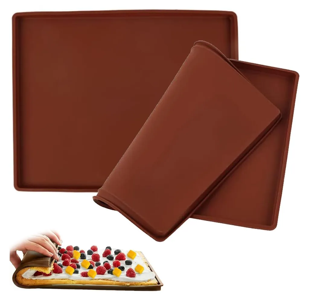 Tapis Silicone Antiadhésif 30x40cm avec Rebords pour Four et Déshydrateur