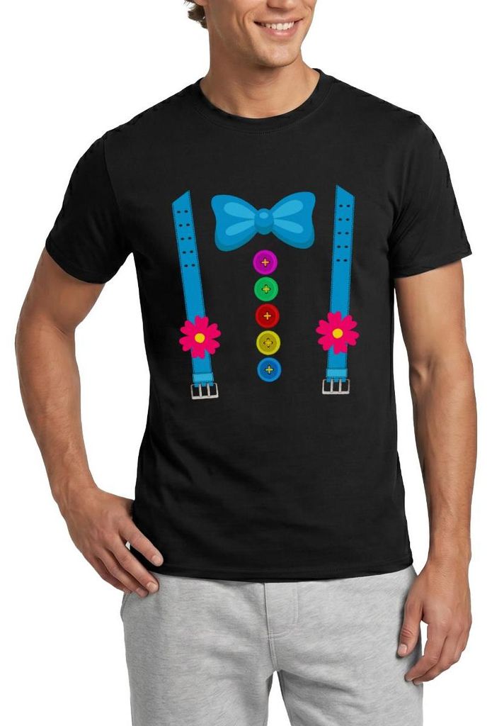 Spreadshirt Clown Kostüm Fasching Karneval Witzig Männer T-Shirt, 3XL, Schwarz