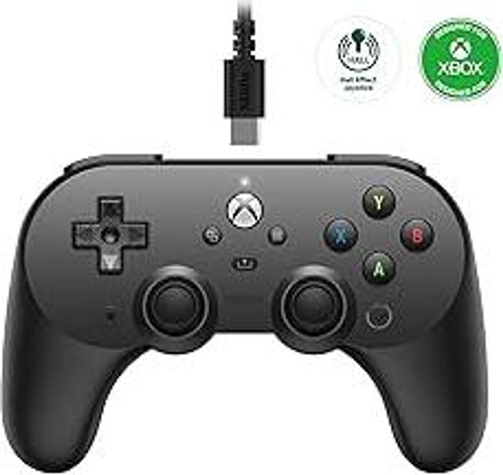 8bitdo Pro 2 Wired Controller for Xbox, Hall Effect Joystick Update, 3.5mm Audio Jack, Compatible with Xbox Series X|S, Xbox One, Windows 10/11 - O...