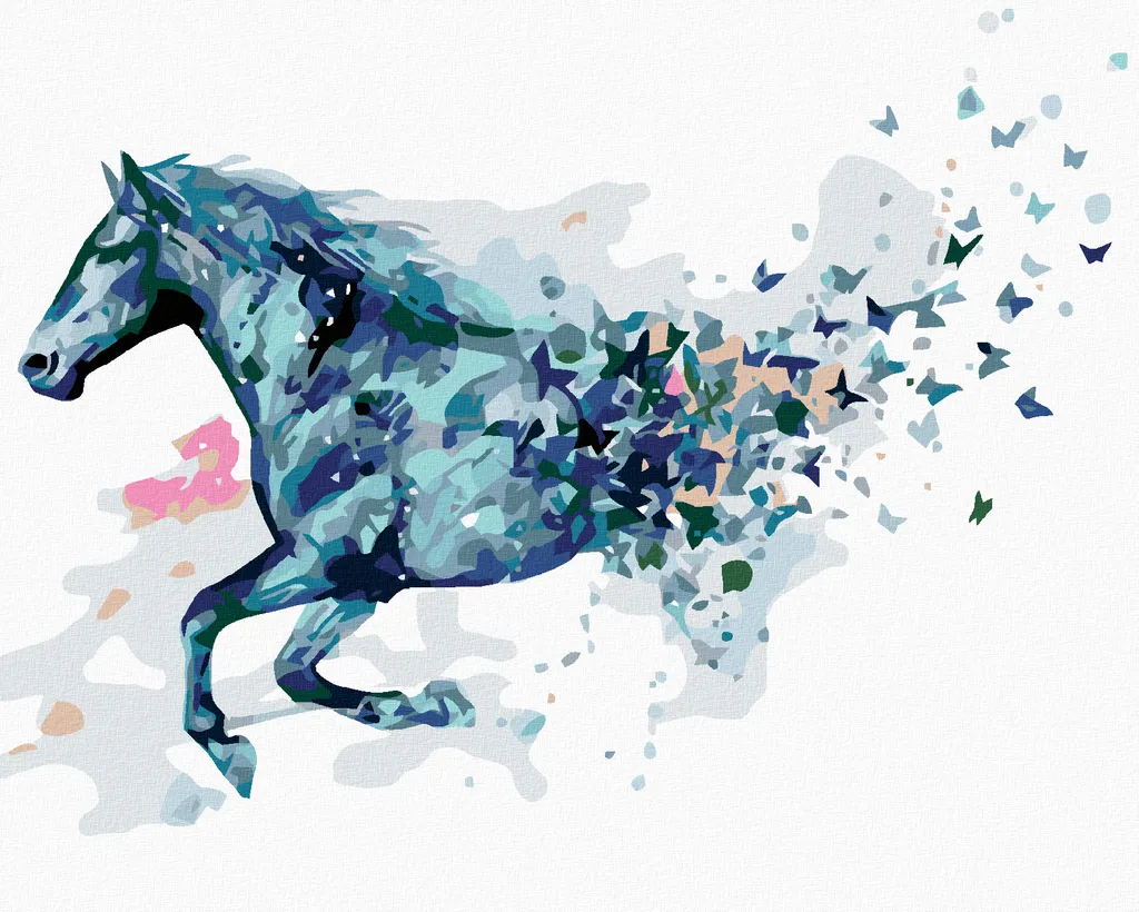 Regalo Originale Fai Da Te: Zuty Diamond Painting Cavallo Blu 40x50 cm