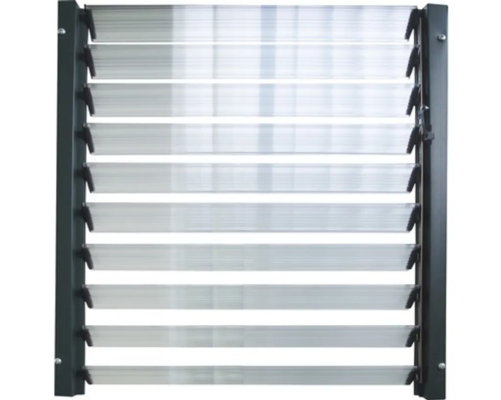 Lucarne latérale à persiennes pour serre Rion Argent - Accessoire 60x64