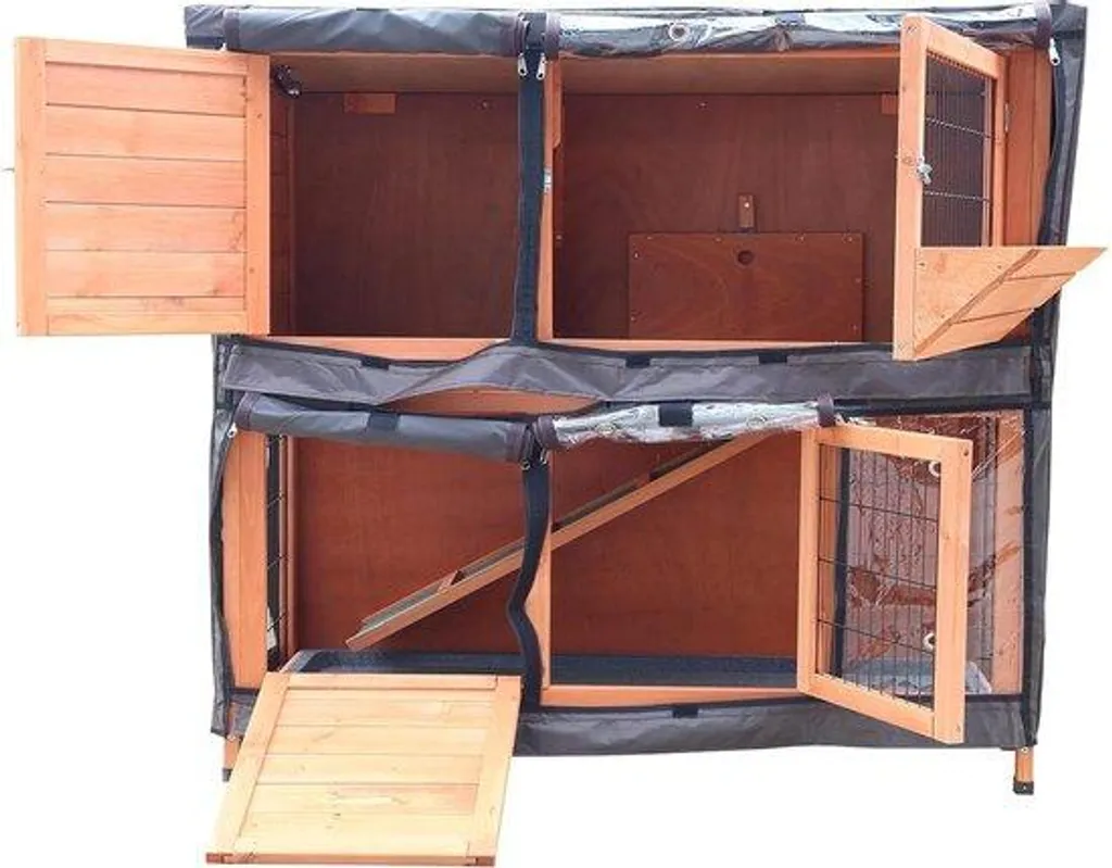 Protection de cage pour lapin contre le vent et soleil - Housse seule