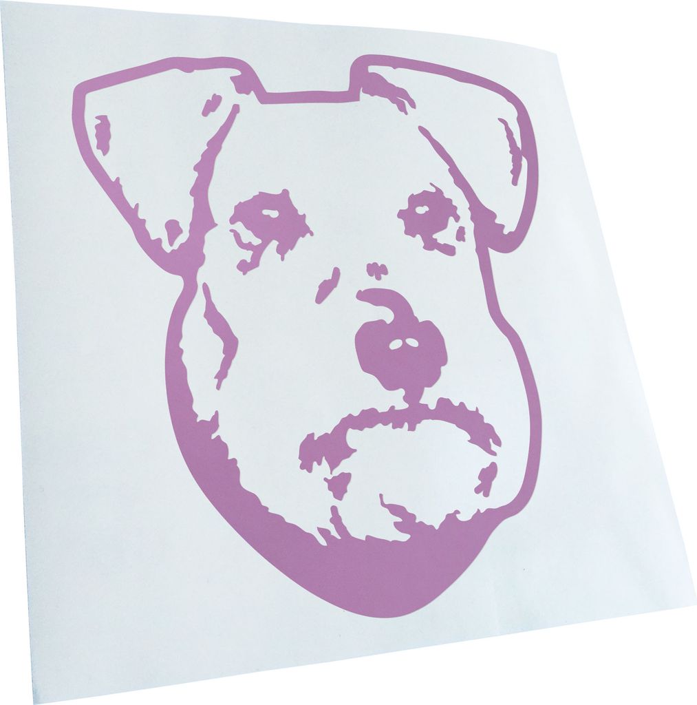 Kiwistar - Autoaufkleber - Standard Schnauzer Hund - Flieder - 24x22cm - Aufkleber für Auto, Laptop, Fahrrad, LKW, Motorrad mehrfarbig JDM Decal R...